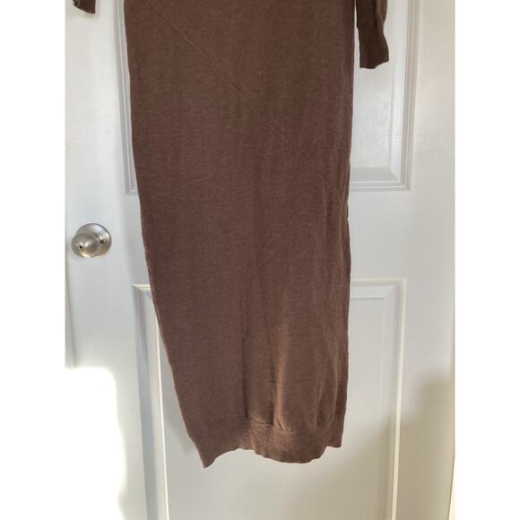 Free People Free-est Hollis Sweater Midi Dress Size Medium Carafe Cotton Linen - Picture 4 of 13